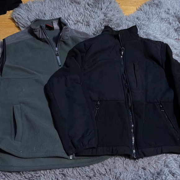 Kids Faded Glory black zip up jacket and gray vest - Picture 1 of 6